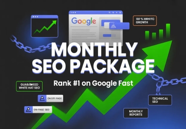I will provide monthly SEO service for google top ranking and Business Growth