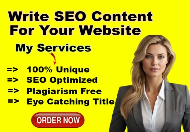 I will provide write 1000+ words SEO article and content writing on any topic