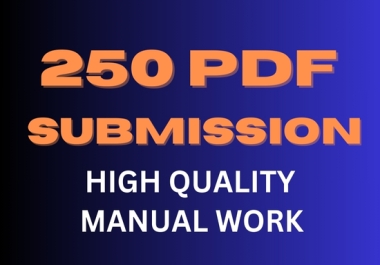 I will make manual PDF submission 250 document sharing sites