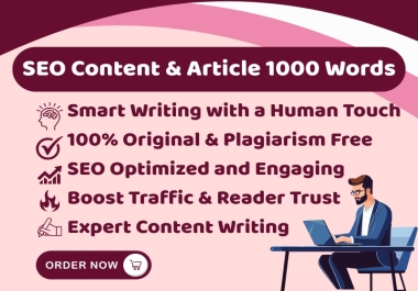 I Will Write 1000 words High-Quality,  SEO Optimized,  and Original Content or Blog