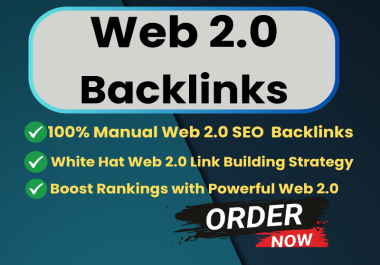 Get powerful 100 Web 2.0 Backlinks for your seo rank higher
