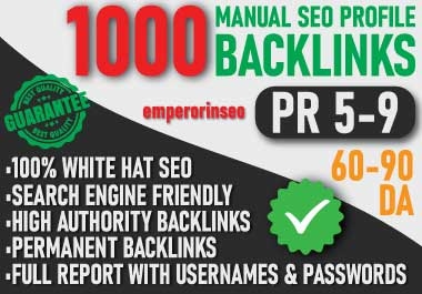I will do 1000 manual seo profile backlinks for business to google ranking boost