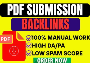 I will provide 80 PDF Submission Backlinks with High DA/PA.