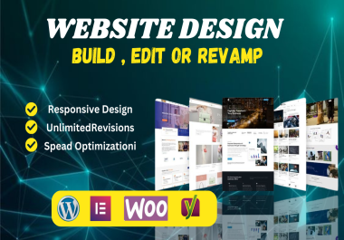 I will create wordpress website,  redesign wordpress,  woocommerce website