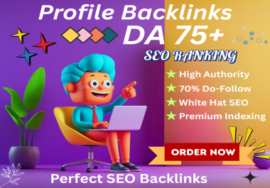 Create 60 high authority profile backlinks for SEO ranking boost