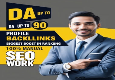 I Will Create 100 High DA 90+ Profile Backlinks for Powerful SEO Ranking