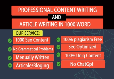 I Will Do An Expert Seo 1000 Word Content/Article And Blog Writing On Your Google Ranking