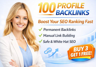100 High DA SEO Profile Backlink and safe Dofollow Linkbuilding service for rank