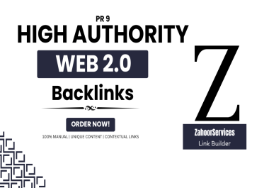 I will create 50 manual web 2.0 backlinks