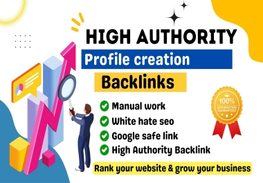 I will create 50 High DA manual profile backlinks for SEO
