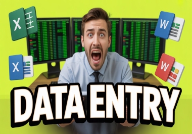 I will do lightning fast data entry and web research in 24 hours
