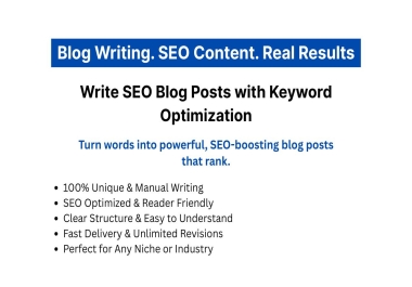 I will write SEO Blog Posts that Rank