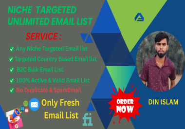 I will provide you 400K targeted,  Active & verified,  niche-based email lists for email list
