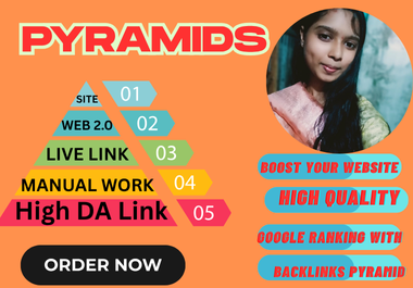 I will do 100 pyramids dofollow backlinks for google top ranking