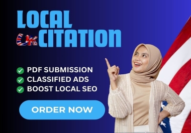 I will Create Quality 50 local Citations,  High DA For Local SEO