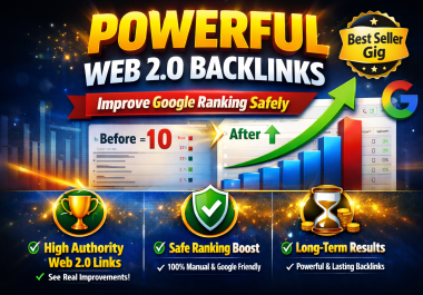 I Will Create 40 Natural Web 2.0 Backlinks DA 70+ for Safe Ranking Improvement