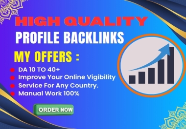 I will provide powerful high quality Profile Backlinks for your website