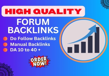I will provide 65 forum posting dofollow backlinks to high DA PA Websites