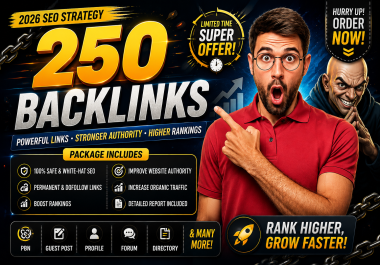 Get 250 Premium Authority SEO Backlinks