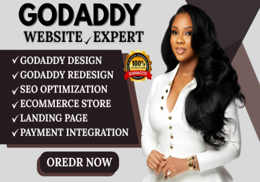 design and redesign a professional godaddy website for your business or brand