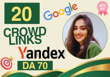 20 Crowd Links for Yandex and Google - Unique Text