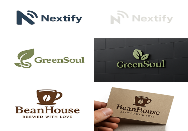 I will design a custom logo with transparent background and mockup