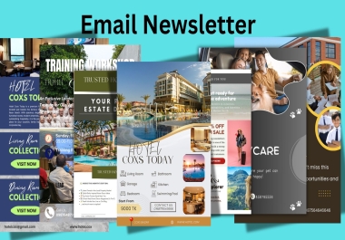 I will design an editable,  responsive Mailchimp and newsletter template