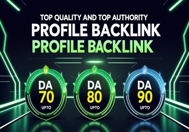 High DA Profile Backlinks 100 Manual & SEO Safe