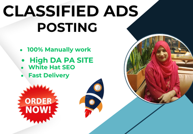 I will do 150 manual classified ad posting on top DA sites