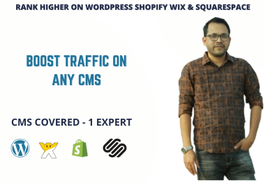 SEO Optimization for WordPress,  Shopify,  Wix & Squarespace Websites