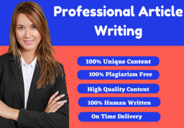 I will write 1500 words SEO article and content writing on any topics