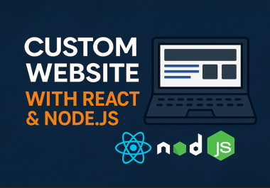 Custom website with React and Nodejs