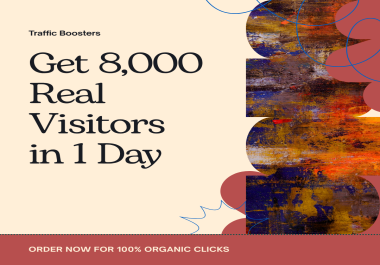 I will send 8,000 real human traffic to your any link/website in 1 day