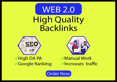 I can create powerful Web 2.0 backlinks to improve your SEO