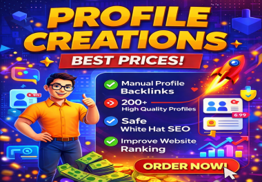 I Will Create 50 Premium Profile Backlinks on High DA Sites for Top Rankings