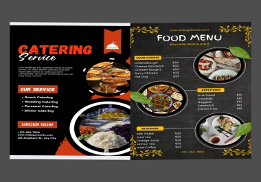 Design a Professional and Stylish Menu Card for Your Restaurant or Café