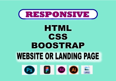 I will convert Figma,  PSD,  XD,  AI,  Sketch,  or Image into responsive HTML/CSS with clean code