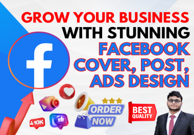 I will design stunning fb cover and other social media banners,  ads and thumbnail