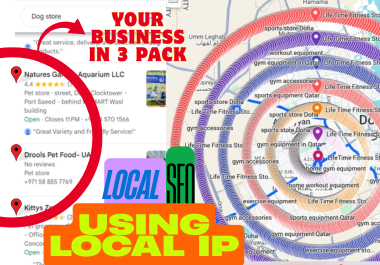 AEO, GEO Rank 2100 Google map citation 50 mile Radius 5 Directions 5 Hi DA Backlink for local SEO