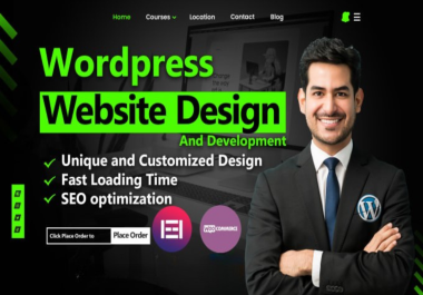 I will create responsive and user friendly WordPress site