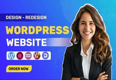 I will design,  redesign wordpress website design,  business website development