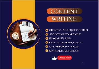 I Will provide well researched and unique SEO optimized Content Writing Services For Your Blog Post