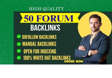 I will manually provide 50 forum posting backlinks,  high DA PA with low spam score