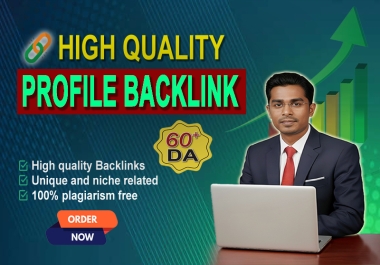 I will create 100 high authority dofollow profile backlinks manually for SEO ranking