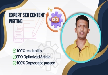 1000 Words SEO Optimized Content to Improve your Website Rank