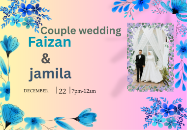 I will create beautiful wedding cards,  birthday cards or any event invitation card for 10