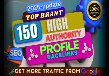 150+ High Authority Profile Backlinks DA 90+,  Manual SEO Link Building Service