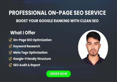 I will do professional on page SEO to rank your website on google
