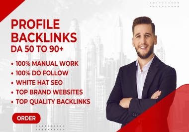 Build high quality profile backlinks too boost your seo ranking