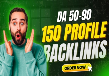 I will provide 150 high DA profile creation backlinks